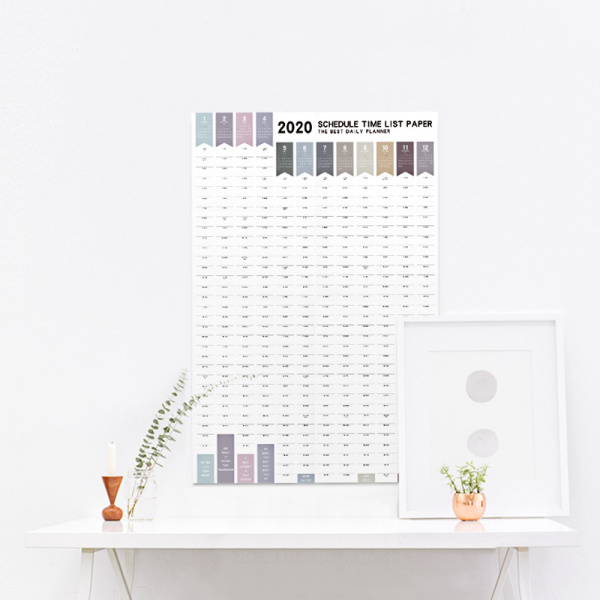 2020 365 days Paper Wall Calendar  Daily Planner