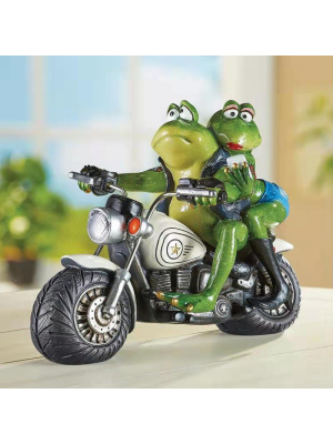 Frog Motorcycle Resin Craft Ornament