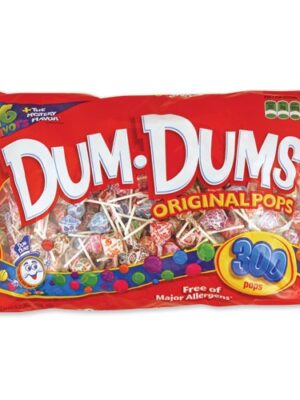 Dum-Dum-Pops, Assorted Flavors, Individually Wrapped, 300/Pack