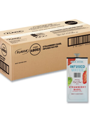Strawberry Basil Infused Water Freshpack, Strawberry Basil, 0.11 oz Pouch, 100/Carton