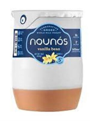 Nounos Whole Milk Greek Yogurt Vanilla Bean 16 Oz
