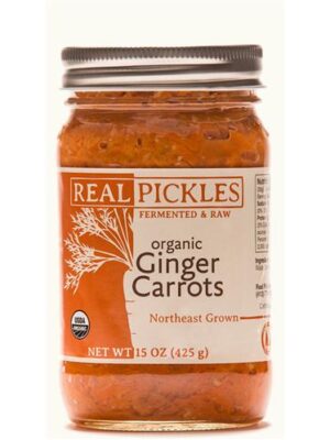 Real Pickles Organic Fermented Ginger Carrots Kraut 15 Oz